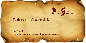 Makrai Zsanett névjegykártya